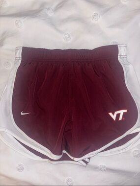 Nike Women’s Maroon and White Virginia Tech (VT) Athletic Shorts